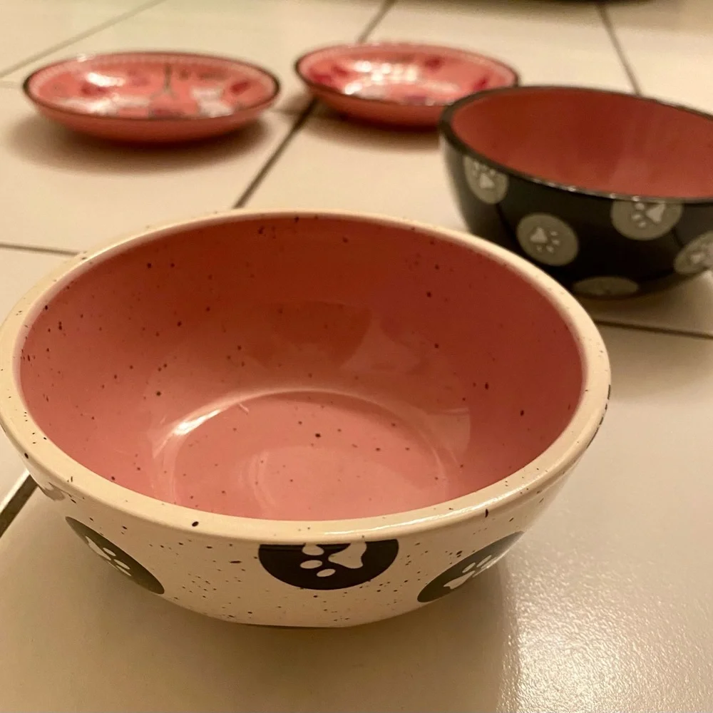 Pet bowls and plates